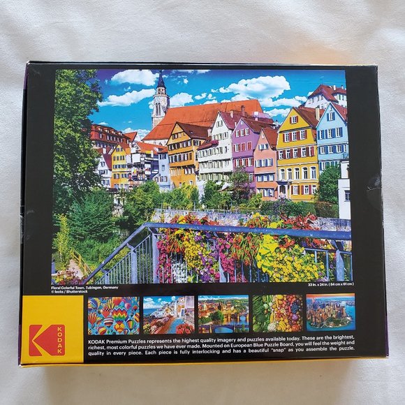 Kodak Puzzle 1500 Pieces Floral Colorful Town - Picture 2 of 8